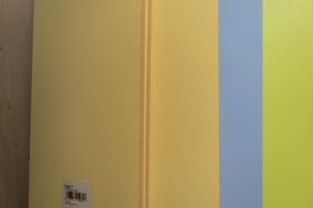 striped wooden panel