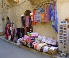 clothes to sale on street, malta, gozo