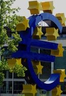 euro sign statue