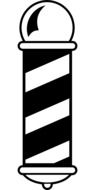 Clipart illustration of barbershop logo