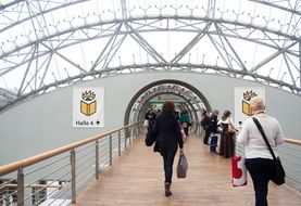 tunnel at the book fair in Leipzig