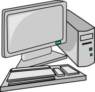 graphic image of gray computer equipment