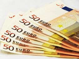 50 euro papers on the table