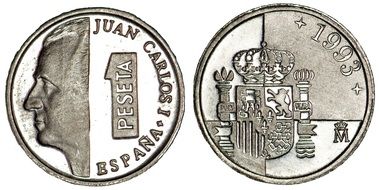 one peseta coin