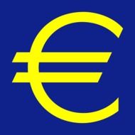 euro currency icon drawing