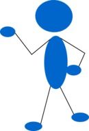 blue stickman drawing