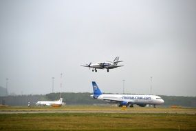 busy airport runway