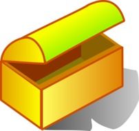 yellow wooden chest