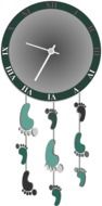 isolated green wall clock