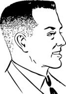 drawing of man stylish black and white