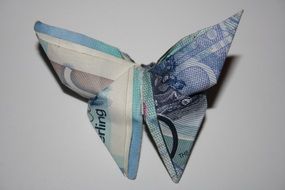 butterfly made of banknotes