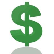 green dollar symbol as an illustration