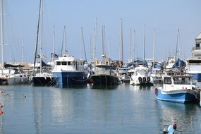 boats in harbor of jaffa