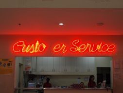 Picture of the neon store sign