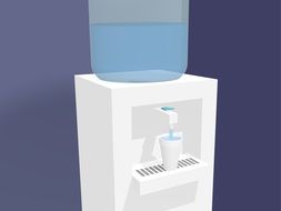 3d figure of water cooler