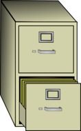 İllustration of filing cabinet