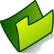 open green folder, icon