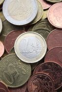 save euro coins currency business cash