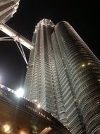 twin towers at night, Malaysia, Kuala Lumpur