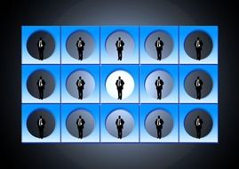 silhouette businessman outline