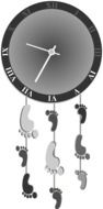 black wall clock