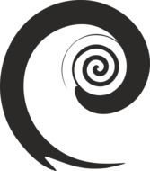 black ornament snail