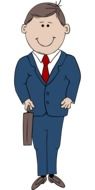 businessman suit tie drawing