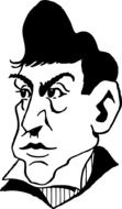 caricature of an adult man