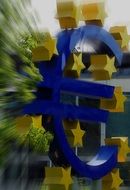 blurred euro sign