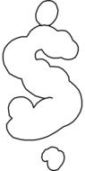 Colourless illustration of dollar symbol