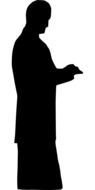 silhouette of a man in a suit
