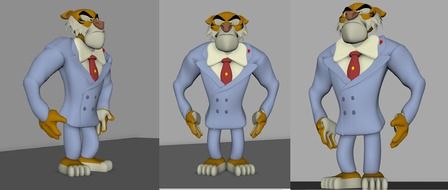 cartooned tiger-businessman