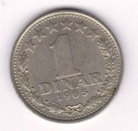 1 dinar coin of 1965