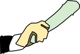 Colorful drawing of the handshake clipart