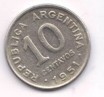 10 centavos coin of Argentina