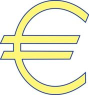 euro currency sign drawing
