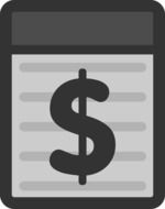 Grey symbol of dollar currency