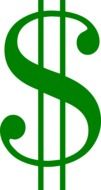 Picture of dollar money sign