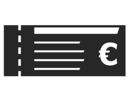 Drawing of Euro symbol on a coupon