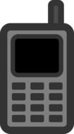 Black mobile phone clipart