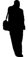 Silhouette of business man