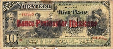 diez pesos banknote mexico money