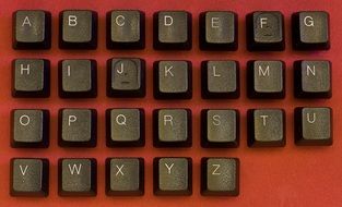 brown buttons of the keyboard