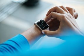 smart watch on a woman's hand