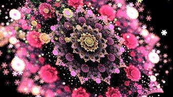 fractal purple pink pattern