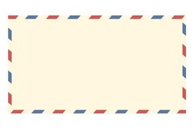 airmail envelope vintage drawing