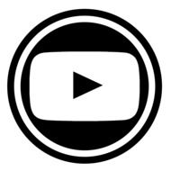 round black youtube logo icon