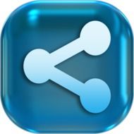 Clipart of blue share icon