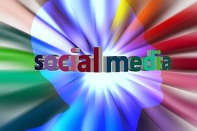 social media text poster drawing
