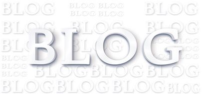 words "blog" as a background